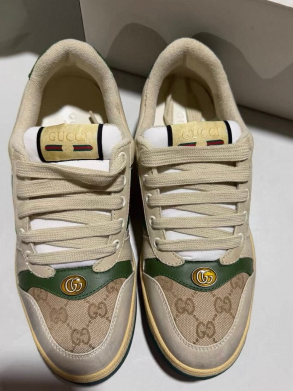 Gucci Screener GG Canvas & Leather Low-Top Sneakers